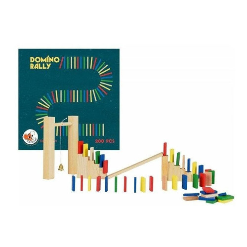 Drewniane domino rally - drewniane,