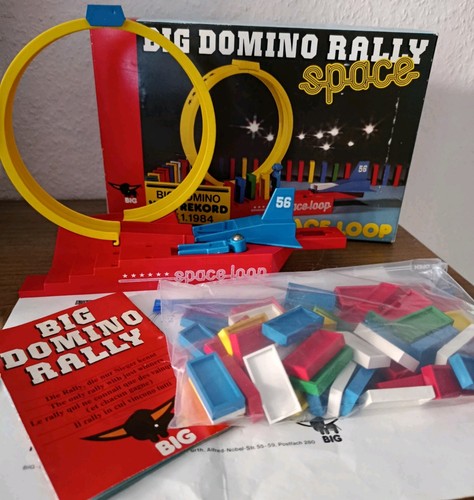 Vintage big domino rally - domino, space